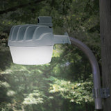 Gray Outdoor LED Area and Wall Dusk to Dawn Security Light with Replaceable Photo Control, 5500 Lumens