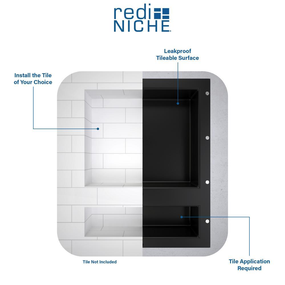Redi Niche 16 in. x 20 in. Shampoo - Soap Double Niche Set - Super Arbor