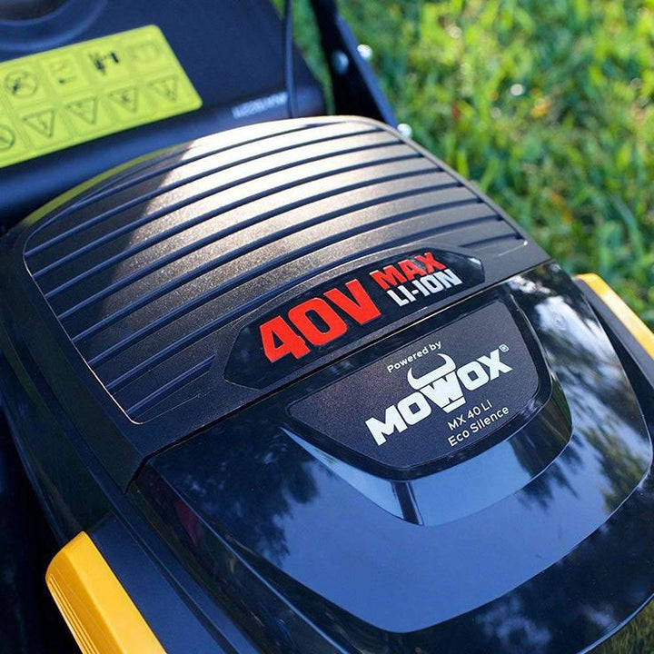 MOWOX 17 in. 40-Volt Battery Power RWD 3-in-1 Self Propelled Walk Behind Mower with High Wheel 4 Amp Battery Charger