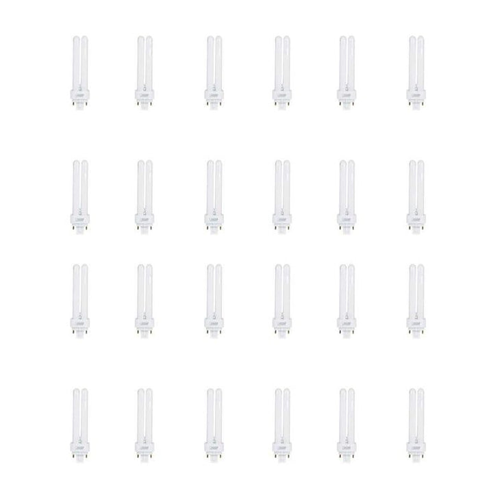 13W Equiv PL CFLNI Quad Tube 4-Pin Plug-in G24Q-1 Base Compact Fluorescent CFL Light Bulb, Cool White 4100K (24-Pack)