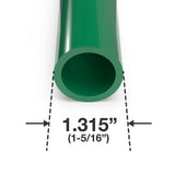 1 in. x 5 ft. Green Furniture Grade Schedule 40 PVC Pipe (2-Pack)