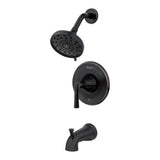 Ladera Single-Handle 3-Spray Tub and Shower Faucet in Matte Black (Valve Included) - Super Arbor