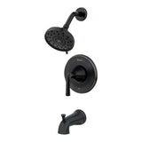 Ladera Single-Handle 3-Spray Tub and Shower Faucet in Matte Black (Valve Included) - Super Arbor