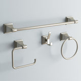 Leonard Collection 4-Piece Bathroom Hardware Kit in Satin Nickel - Super Arbor