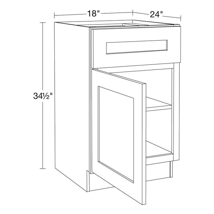 Home Decorators Collection Newport 18 in. W x 24 in. D x 34.5 in. H Assembled Plywood Base Kitchen Cabinet in Blended Cream with Soft Close LH