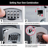 3-1/4 in. W Set Your Own Combination Portable Lock Box - Super Arbor