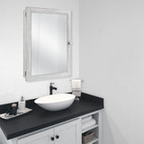 20 in. x 26 in. Recessed or Surface Mount Framed Medicine Cabinet in Gray