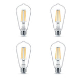 Soft White ST19 LED 40-Watt Equivalent Dimmable Smart Wi-Fi Wiz Connected Wireless Light Bulb (4-Pack) - Super Arbor