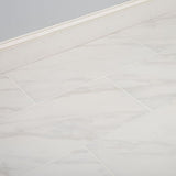 Bianco Carrara 12-in x 24-in Glazed Ceramic Marble Look Floor and Wall Tile (1.92-sq. ft/ Piece)