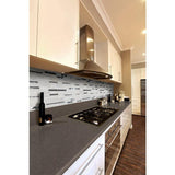 MSI Moderno Blanco Interlocking 12 in. x 18 in. x 8 mm Metal Stone Blend Mesh-Mounted Mosaic Tile (15 sq. ft. / case)