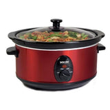 Better Chef Slow Cooker 3.69-Quart Red Oval Slow Cooker