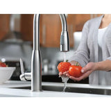Peerless Choice Chrome 1-Handle Deck-Mount Low-Arc Handle Kitchen Faucet