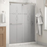Lyndall 60 in. x 71-1/2 in. Frameless Mod Soft-Close Sliding Shower Door in Matte Black with 1/4 in. (6 mm) Clear Glass - Super Arbor