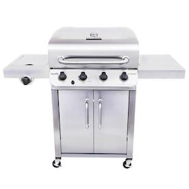 Char-Broil Performance Stainless 4 Liquid Propane Gas Grill with 1 Side Burner