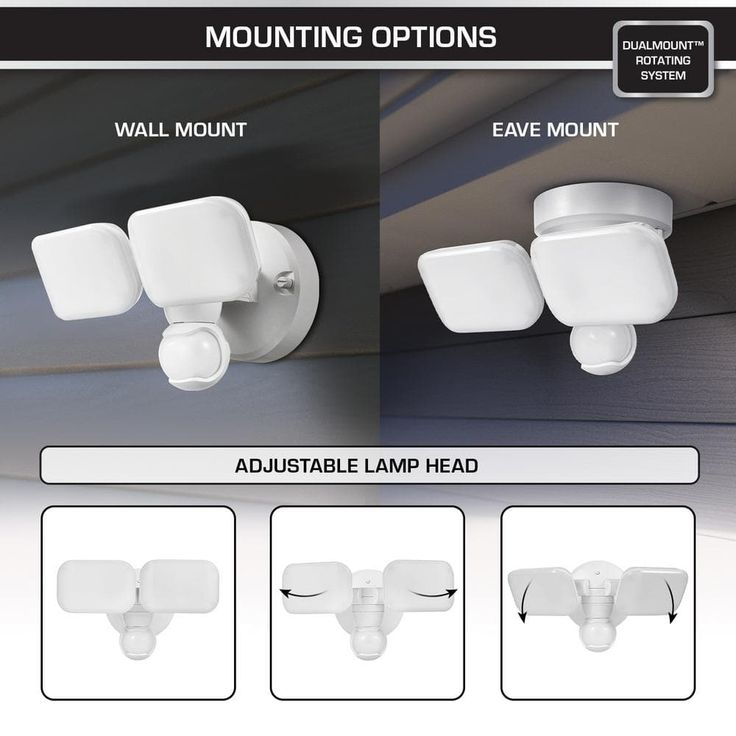 Defiant MaxDetect 240° Motion Sensor Wired Outdoor Exterior 2-Head LED Flood Light 2000L Wi-Fi/Bluetooth Hubspace