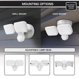 Defiant MaxDetect 240° Motion Sensor Wired Outdoor Exterior 2-Head LED Flood Light 2000L Wi-Fi/Bluetooth Hubspace