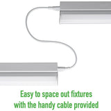Plug In or Direct Wire Power Connection 2 ft. White 4000K Integrated LED Strip Light (with power cord and linking cord) - Super Arbor