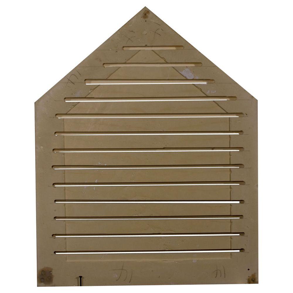 24 in. x 30 in. Steeple Primed Polyurethane Paintable Gable Louver Vent - Super Arbor