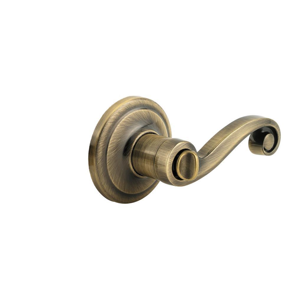 Lido Satin Nickel Privacy Bed/Bath Door Lever Featuring Microban Antimicrobial Technology - Super Arbor