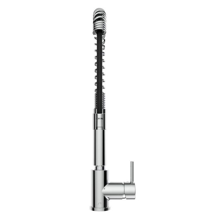 Keeney Studio Polished Chrome 1-Handle Deck-Mount Pull-Down Handle Kitchen Faucet
