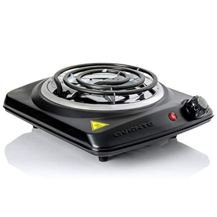 1000-Walt (120-Volt) Single Burner 6 in. Hot Plate Black Adjustable Temperature Control