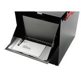 Oasis Classic Locking Post Mount Parcel Mailbox with High Security Reinforced Lock, Black - Super Arbor