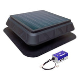 750 CFM Black Resin Solar Powered Attic Fan with Adjustable Thermostat - Super Arbor