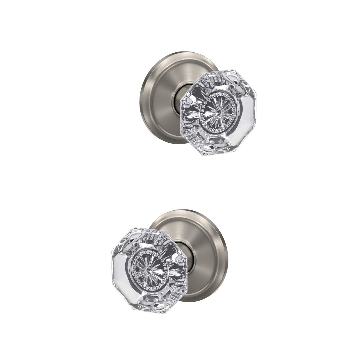Schlage Custom Alexandria Aged Bronze Alden Trim Dummy Glass Door Knob