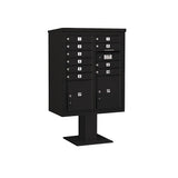 3400 Horizontal Series 10-Compartment 2-Parcel Locker Pedestal Mount Mailbox - Super Arbor