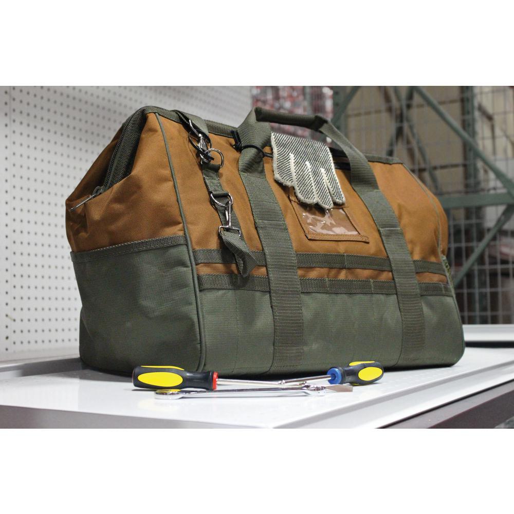 Gatemouth 20 in. Tool Bag in Brown and Green - Super Arbor