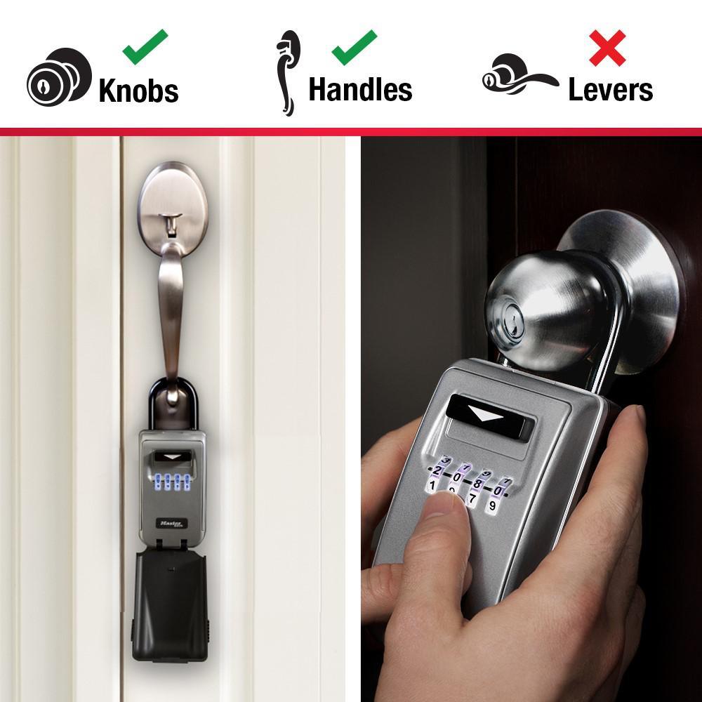 SafeSpace Portable Light-Up Dial Lock Box with Removable Shackle - Super Arbor