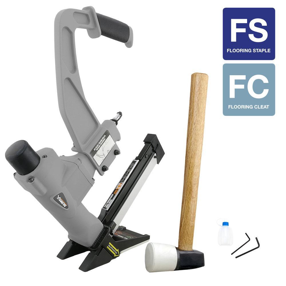 Pneumatic 3-in-1 15.5-Gauge 2 in. Flooring Stapler and 16-Gauge 2 in. Flooring Nailer - Super Arbor