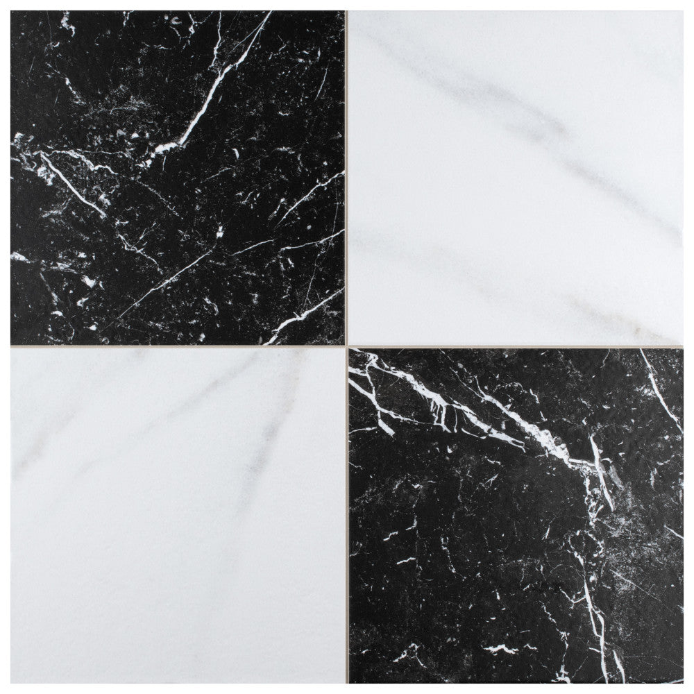 Merola Tile Merzoni Checker Ruzzini 17-7/8 in. x 17-7/8 in. Porcelain Floor and Wall Tile (13.5 sq. ft./Case)