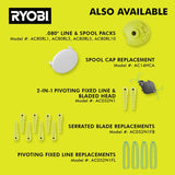 RYOBI 40-Volt Lithium-Ion Cordless Battery String Trimmer/Edger (Tool Only)