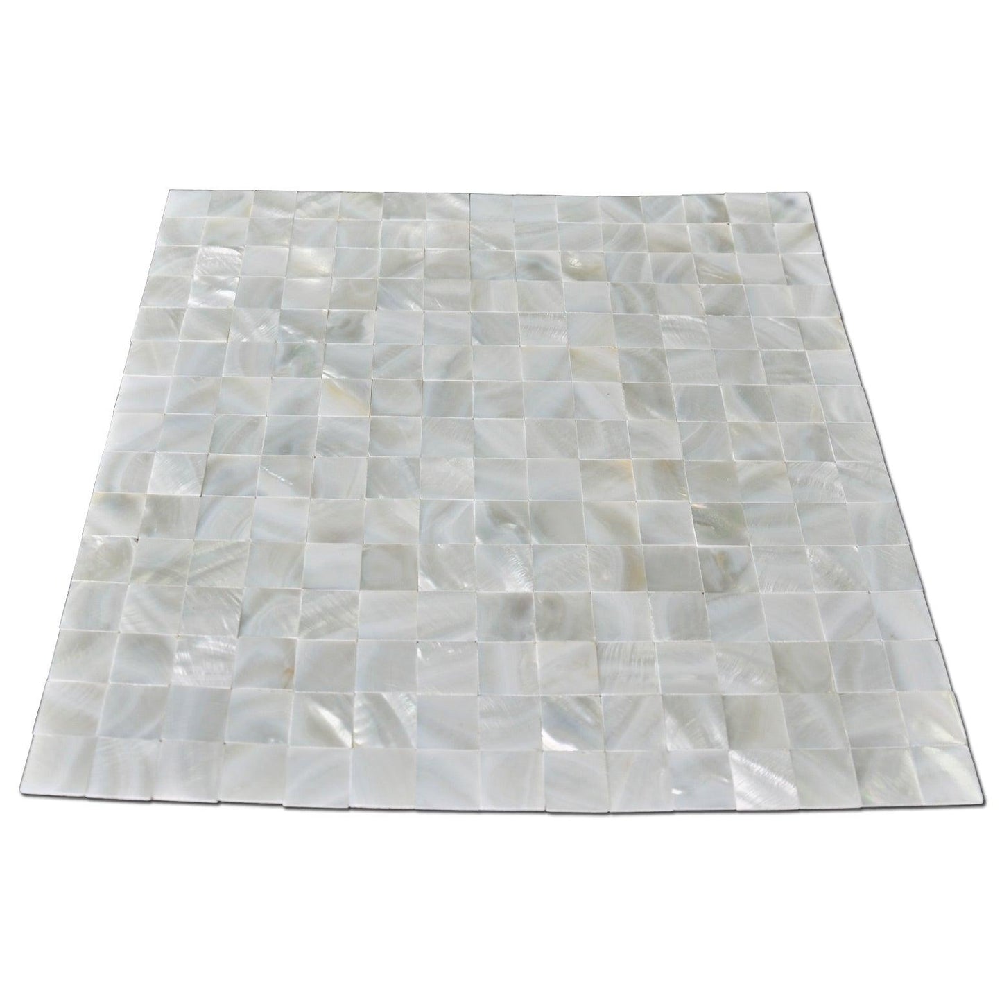 Art3d Rectangle White Seamless 12 in. x 12 in. Peel and Stick Mother of Peral Tile (1-Pack)