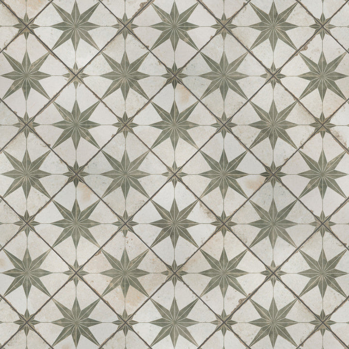Merola Tile Kings Star Sage 17-5/8 in. x 17-5/8 in. Ceramic Floor & Wall Tile