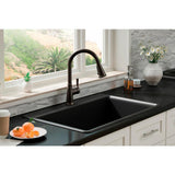 Tyne Single-Handle Pull-Down Sprayer Kitchen Faucet in Oil-Rubbed Bronze - Super Arbor