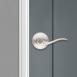 Tustin Satin Nickel Entry Door Lever featuring SmartKey Security - Super Arbor