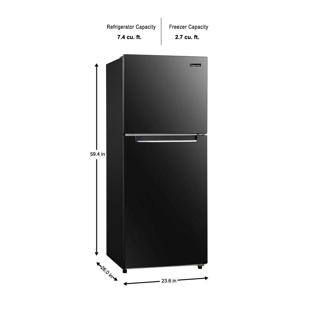 10.1 cu. ft. Top Freezer Refrigerator in Black - Super Arbor