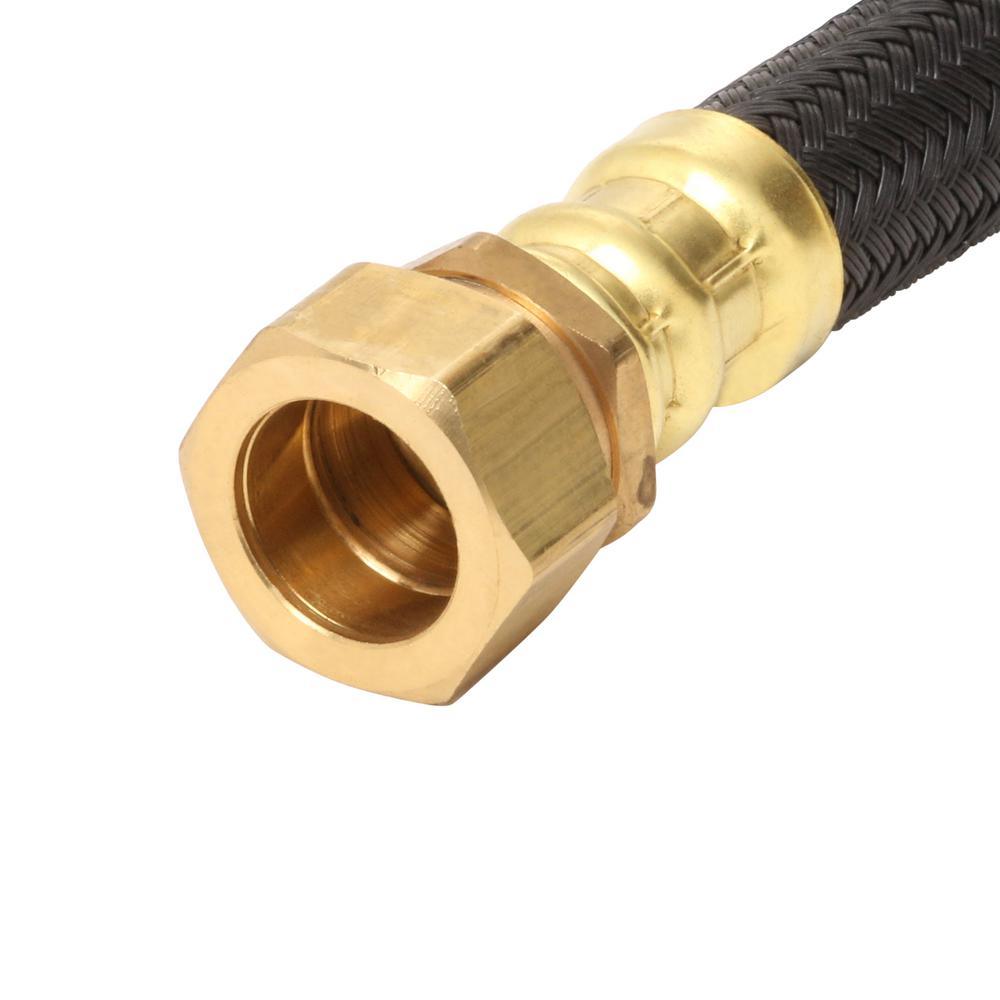 3/4 in. FIP x 7/8 in. O.D. Compression x 24 in. Polymer Braided Water Heater Connector (0.57 in. I.D.) - Super Arbor
