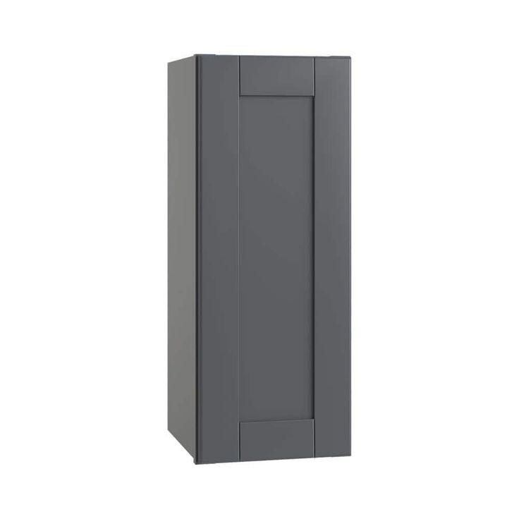Home Decorators Collection Washington 9 in. W x 12 in. D x 36 in. H Assembled Plywood Wall Kitchen Cabinet in Valiant Onyx with Soft Close Door