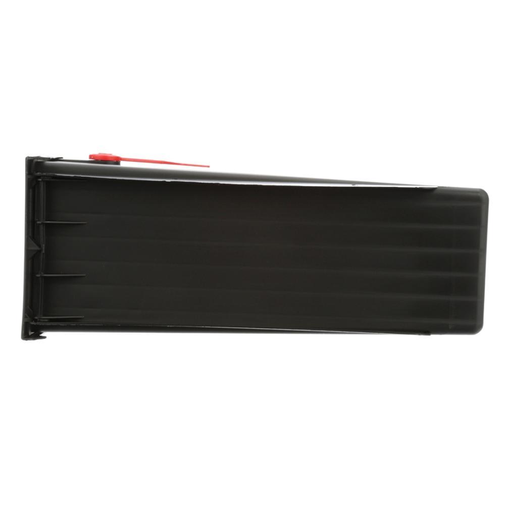 Parsons Medium, Plastic, Post Mount Mailbox, Black - Super Arbor