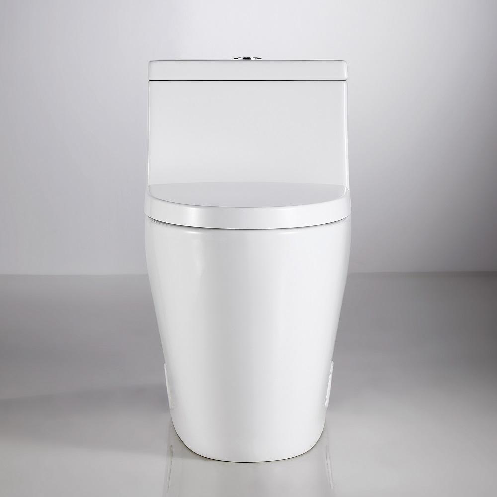 1-Piece 1.28 GPF Dual Flush High Efficiency Elongated Toilet in White, Seat Included - Super Arbor