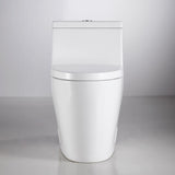 1-Piece 1.28 GPF Dual Flush High Efficiency Elongated Toilet in White, Seat Included - Super Arbor