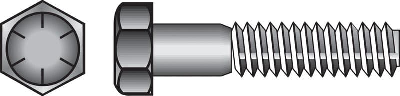 Hillman 7/16 in. Diameter x 4 in. Length Grade 8 Heat-Treated Steel Hex Head Cap Screws, Coarse Thread, 25-Pack