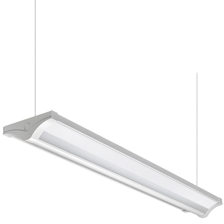 4 ft. 4000 Lumens Indirect Integrated LED White Wraparound Light with Uplight Downlight Feature 4000K (4-Pack)