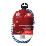 Ace 3/8 in. Dia x 50 ft Blue/White Solid Braided Poly Derby Rope