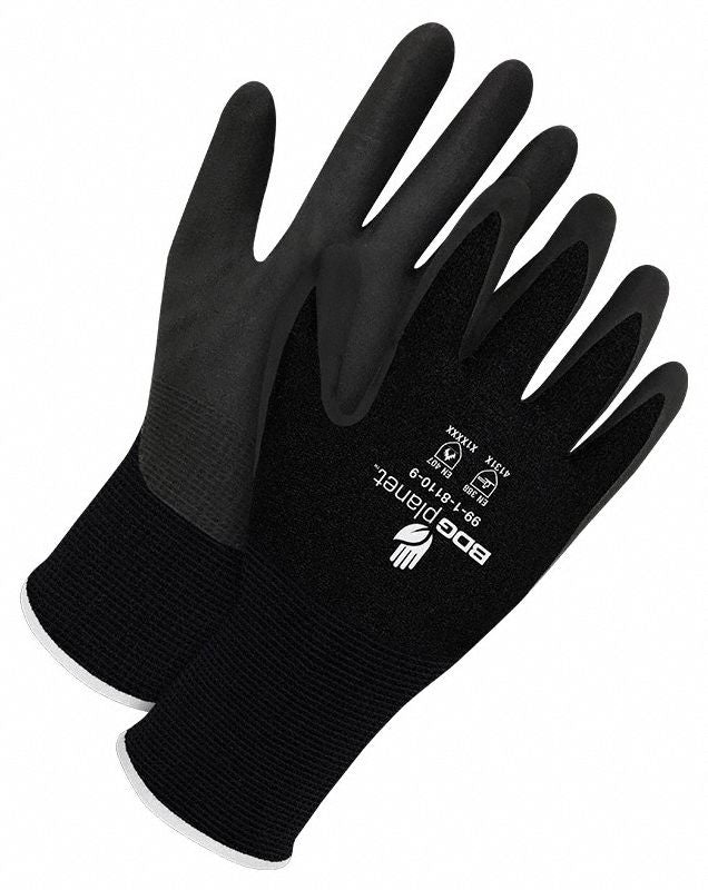 BDG Textured Nitrile Coated Gloves - S, 15 Gauge