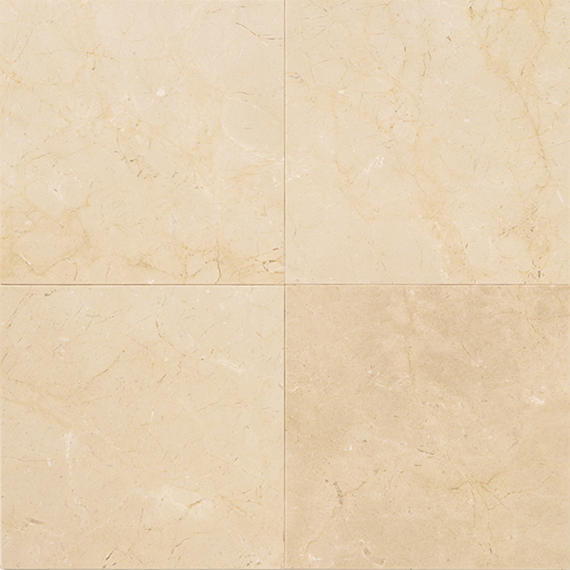 American Olean Crema Marfil Elegance Marble Floor Tile, 12-in x 12-in, Polished, 10-Pack