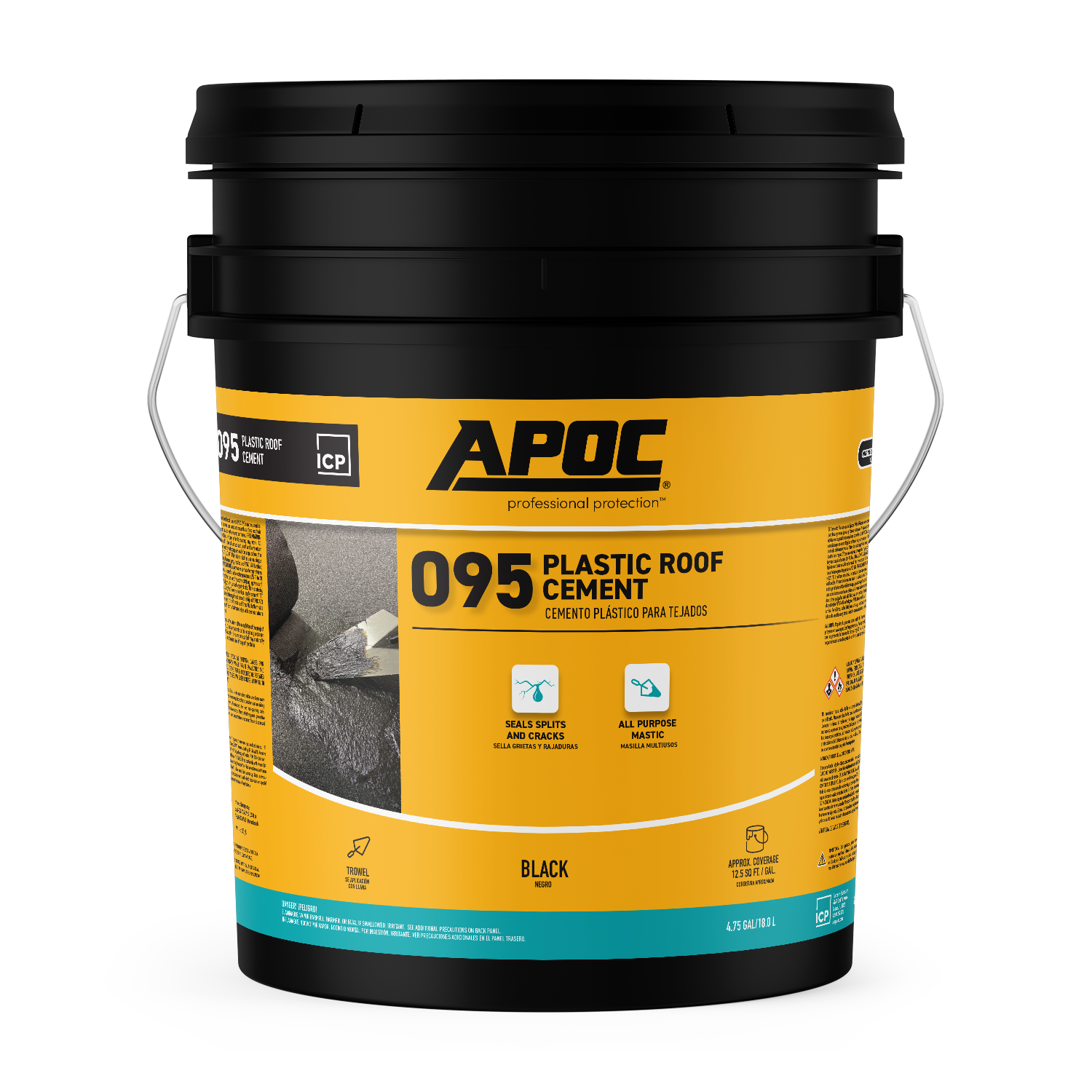APOC 095 Plastic Roof Cement Black 5 gal